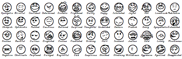 EFI fonts - Emo-faces sample